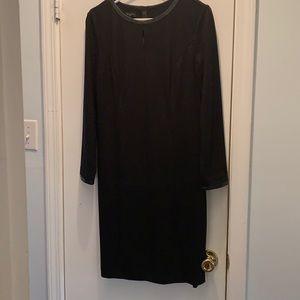 Black dress knee length.